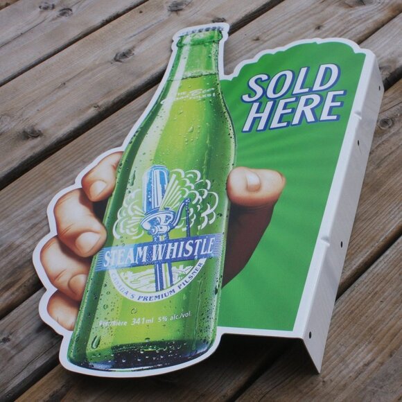 RARE Steam Whistle Pilsner  Sign Metal Wall Hanging Sign - Picture 3 of 3